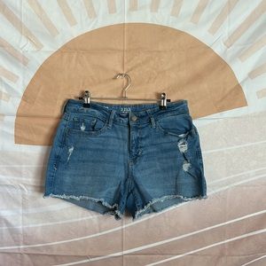 Mid-Rise Denim Shorts